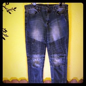 Moto style jeans